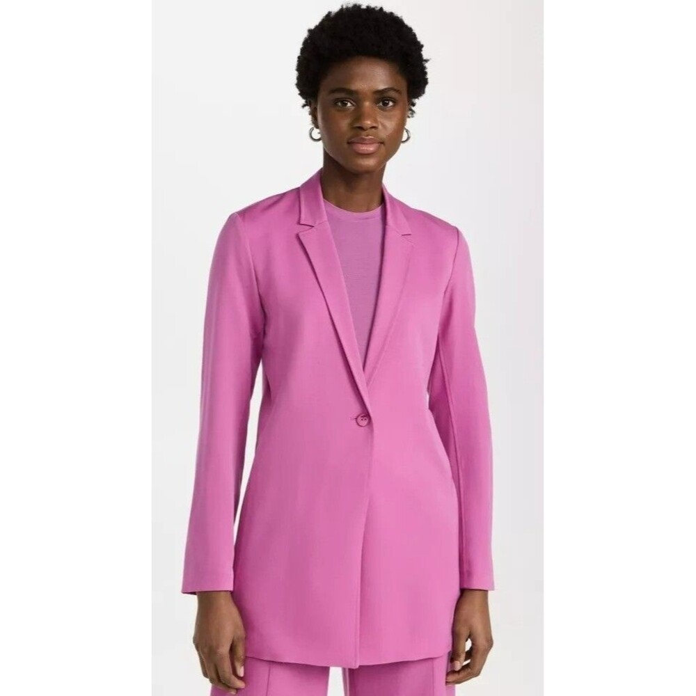 NEW Lapointe Lightweight Wool Tailoring Single Breasted Blazer Orchid Purple 0